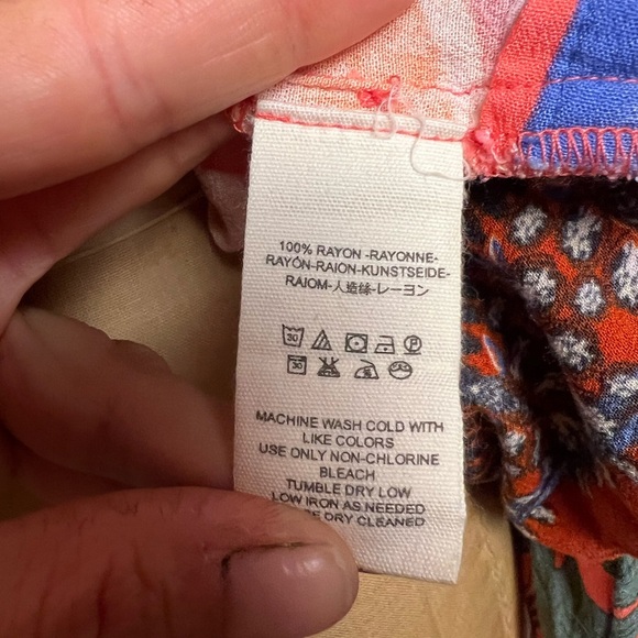 Free People citrus blouse with ties sleeves XS - Picture 6 of 6